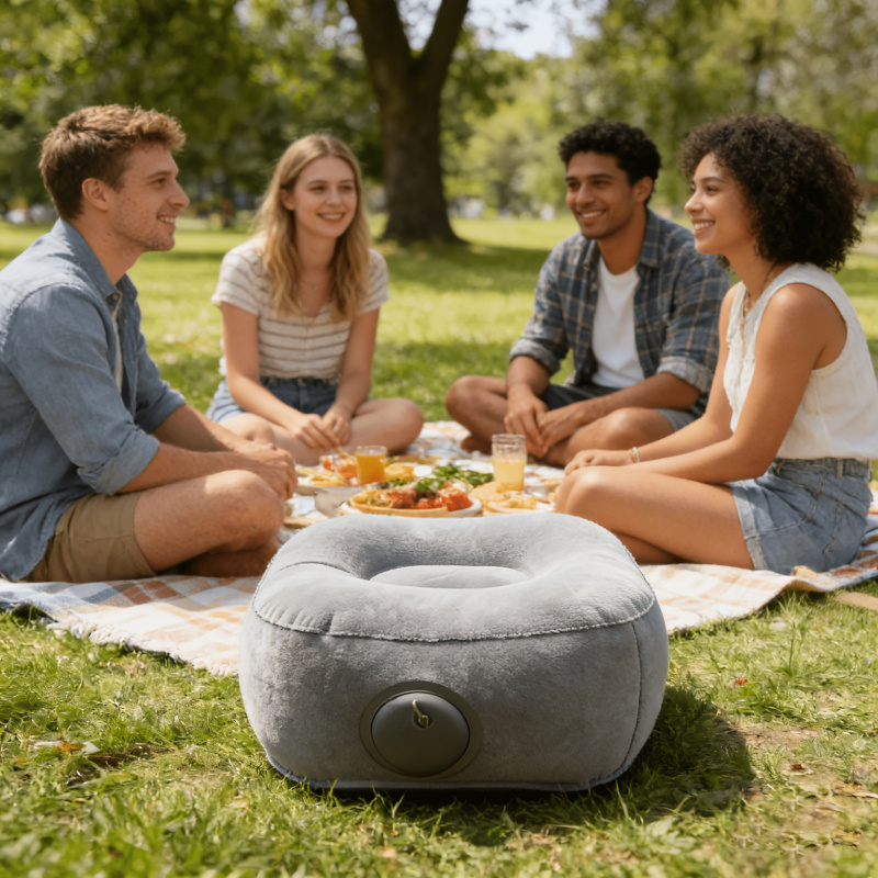 3pcs Push-Inflate Portable Seats for Outdoor Comfort