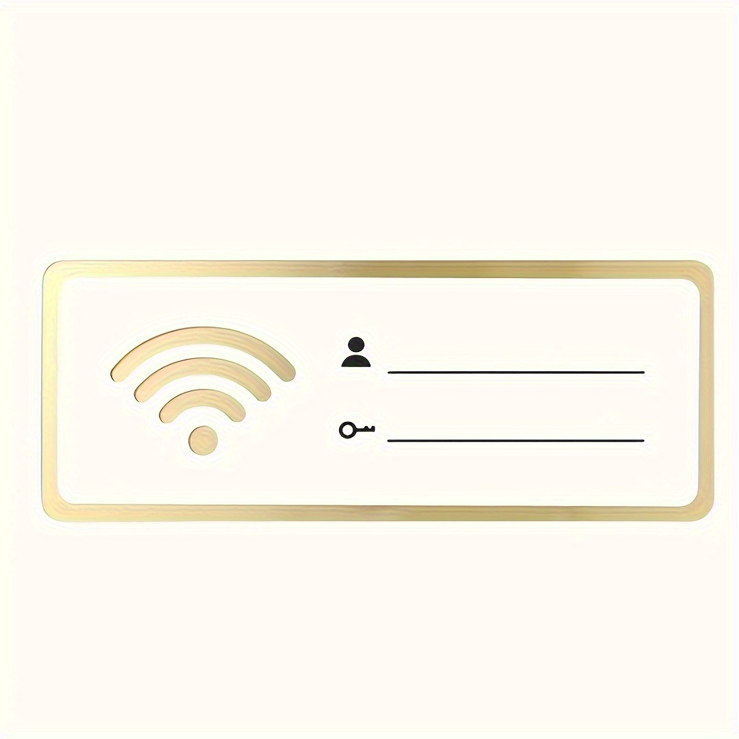 TEMU [2d Flat] Fashionable Acrylic Wifi Password Sign - An Easy Wall Decoration For Home And Office, Perfect For College Dorms