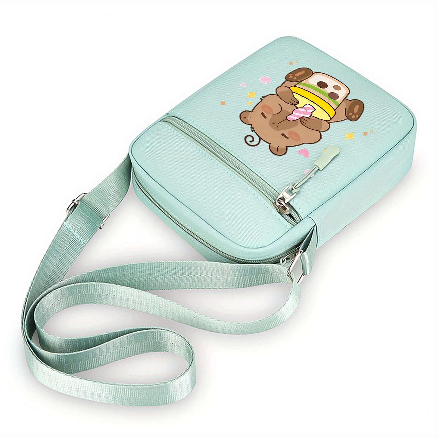 TEMU Mini bolso cruzado con estampado de capybara - Correa ajustable, y versátil para uso diario con ranuras para tarjetas, opciones de color
