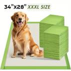 50 100 pack extra large 34 x28 dog pads jumbo size disposable puppy training pads with 6 layer leak proof design super absorbent heavy duty quick pads for large breed dogs housebreaking senior pets
