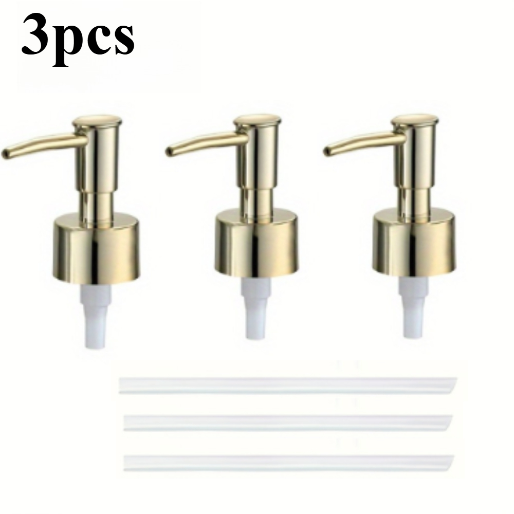 TEMU 3pcs Hygienic Latex-free Liquid Soap Dispenser Suitable For Bathroom/travel - Manual Pump Dispensers With Plastic Tank & Spiral Cover, No