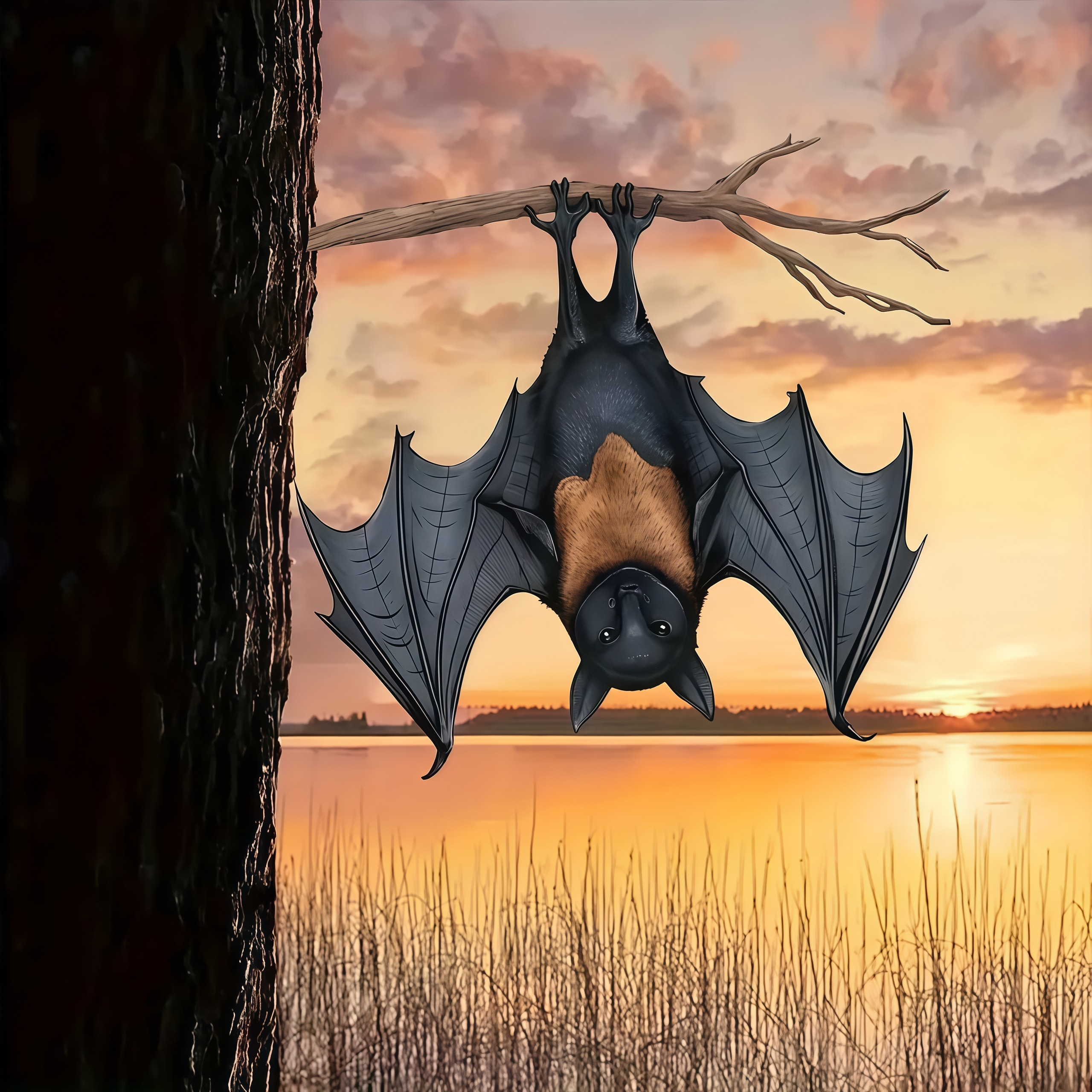 E-shop 1 Halloween-Fledermaus-Dekoration - Niedlicher Hängeornament für Draußen/Drinnen, Stabile Eisenkonstruktion, Kein benötigt - Gruselige Deko für