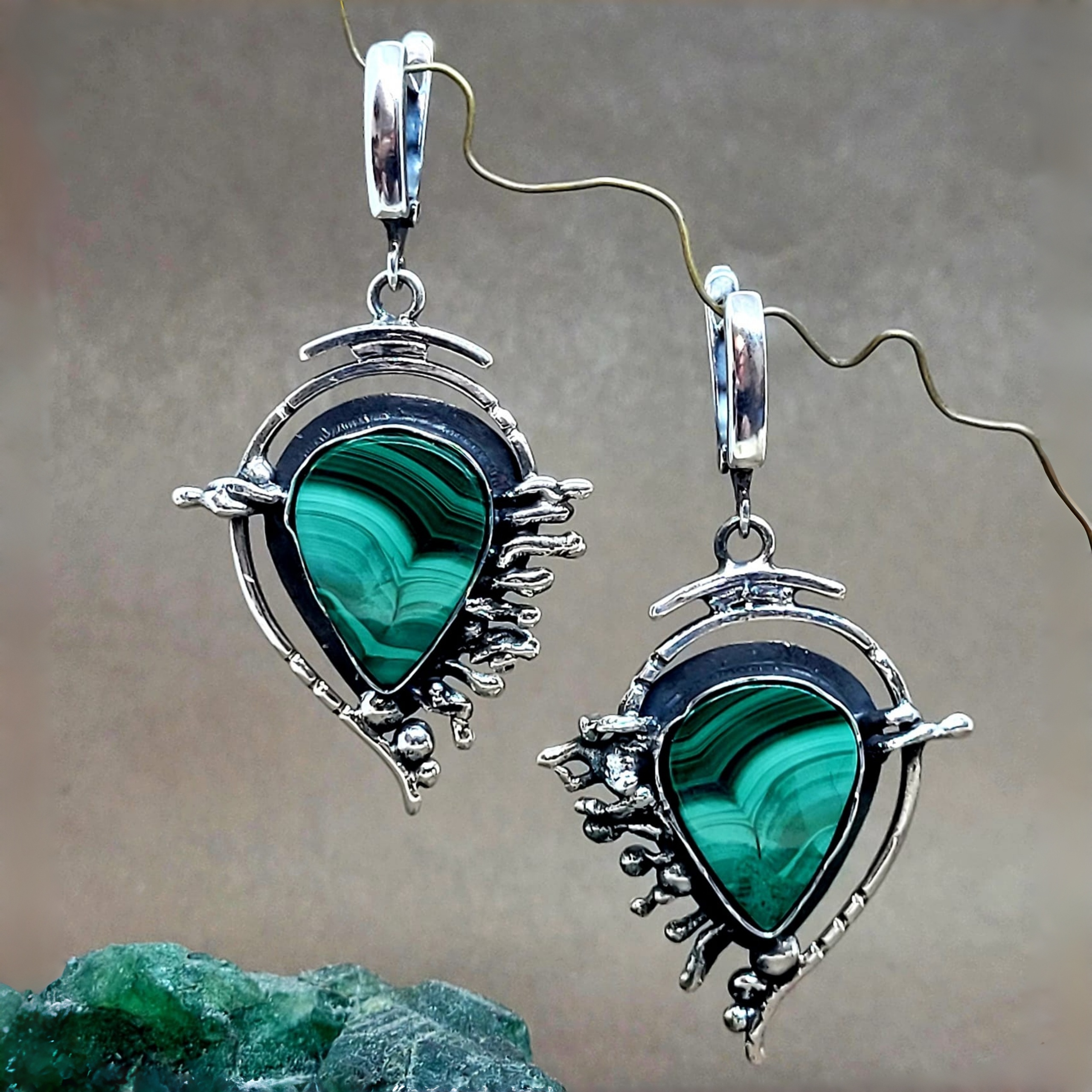 Women's Vintage Synthetic Turquoise Stone Earrings