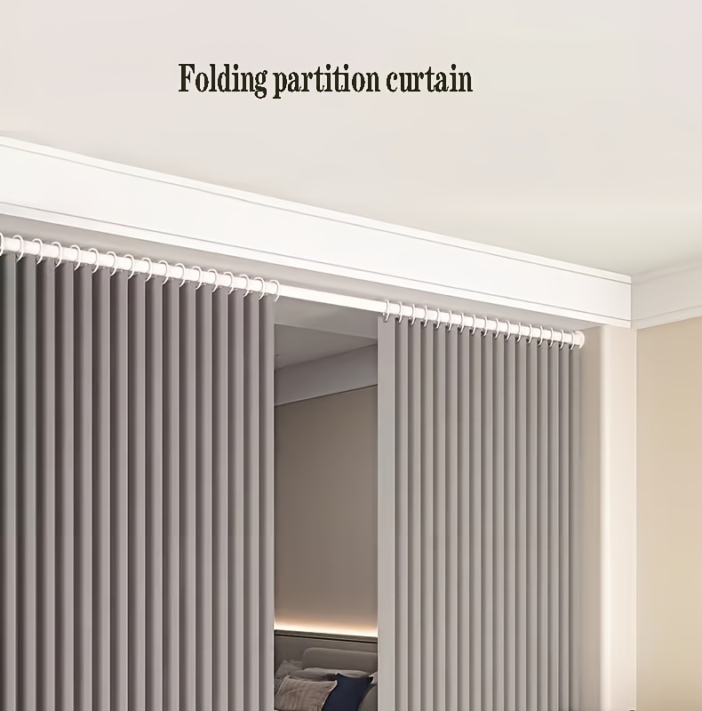 A Foldable Beige Stylish Large-sized Partition Door Curtain, Warm for All Seasons, Fashionable and Beautiful for Home Decoration, and Easy to Store.