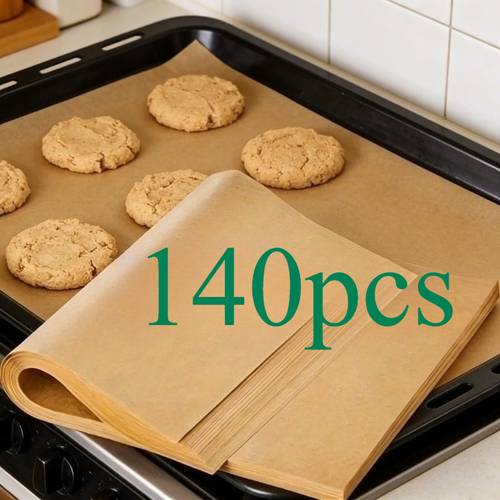 item picture 140 high quality baking paper suitable for cakes bread pizza and suitable for high temperature ovens and air fryers multi functional kitchen liner paper easy to release and clean gift for halloween