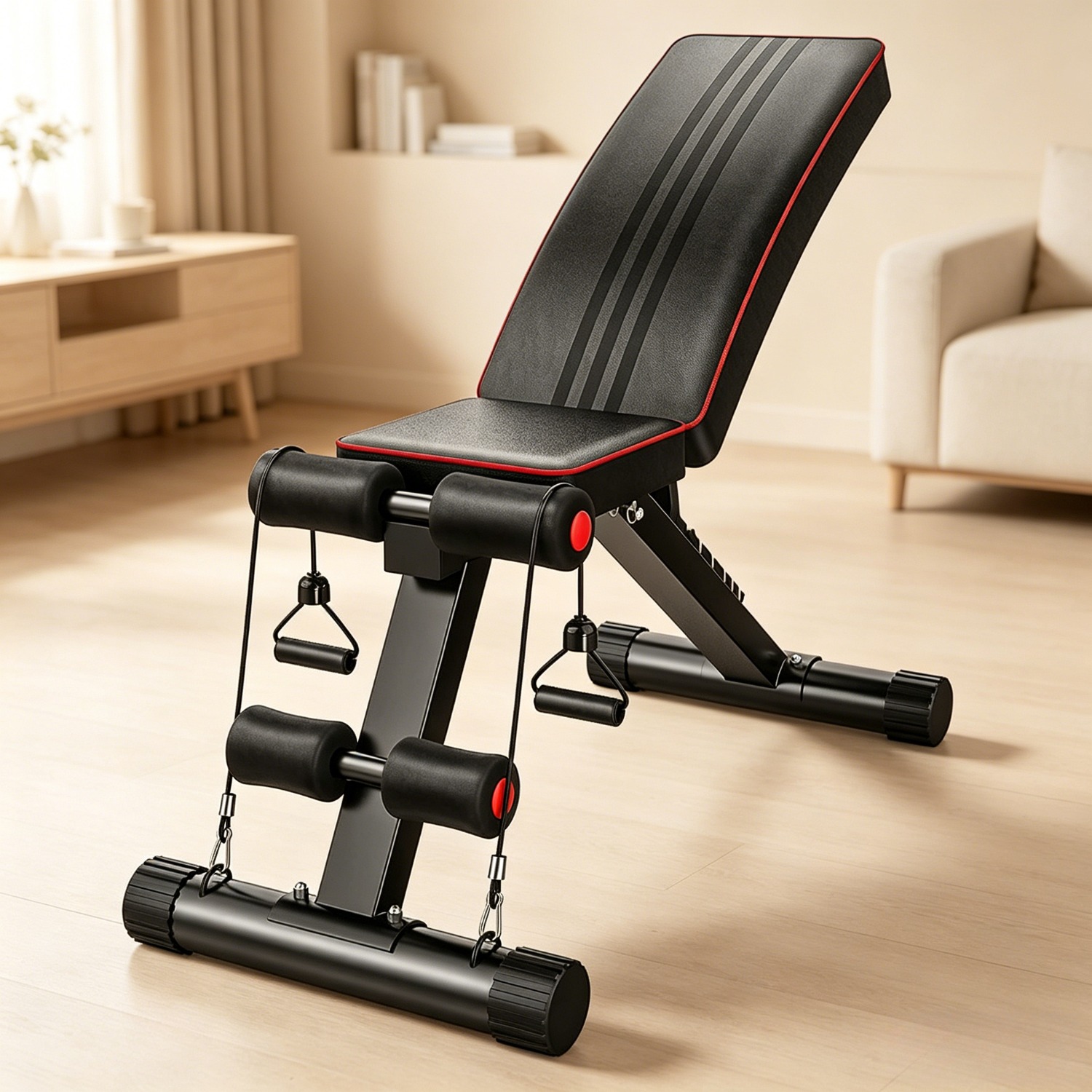 Adjustable Foldable Weight Bench - 7-level Backrest, Multifunctional Gym And Home Workout Bench For Abs, Strength Training, 300kg Capacity