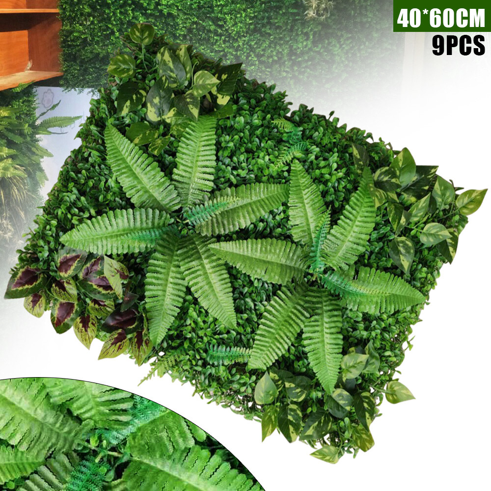 Image of 9pcs Artificial Plants Wall Decor Artificial Plants Lawn Background 40 X 60cm