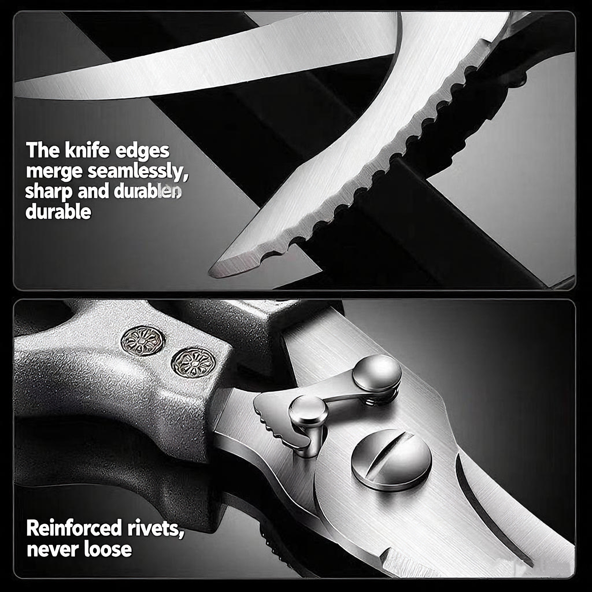 7pcs Kitchen Chef Knife Set; High Quality Chef's Knife; High Hardness Quality Steel Blade, Sharp and Durable; Essential Knives for Home Kitchen/dining; Meat Slicer Knife; Vegetable Knife; Fruit Knife; Butcher Knife; Chicken Deboning Scissors.