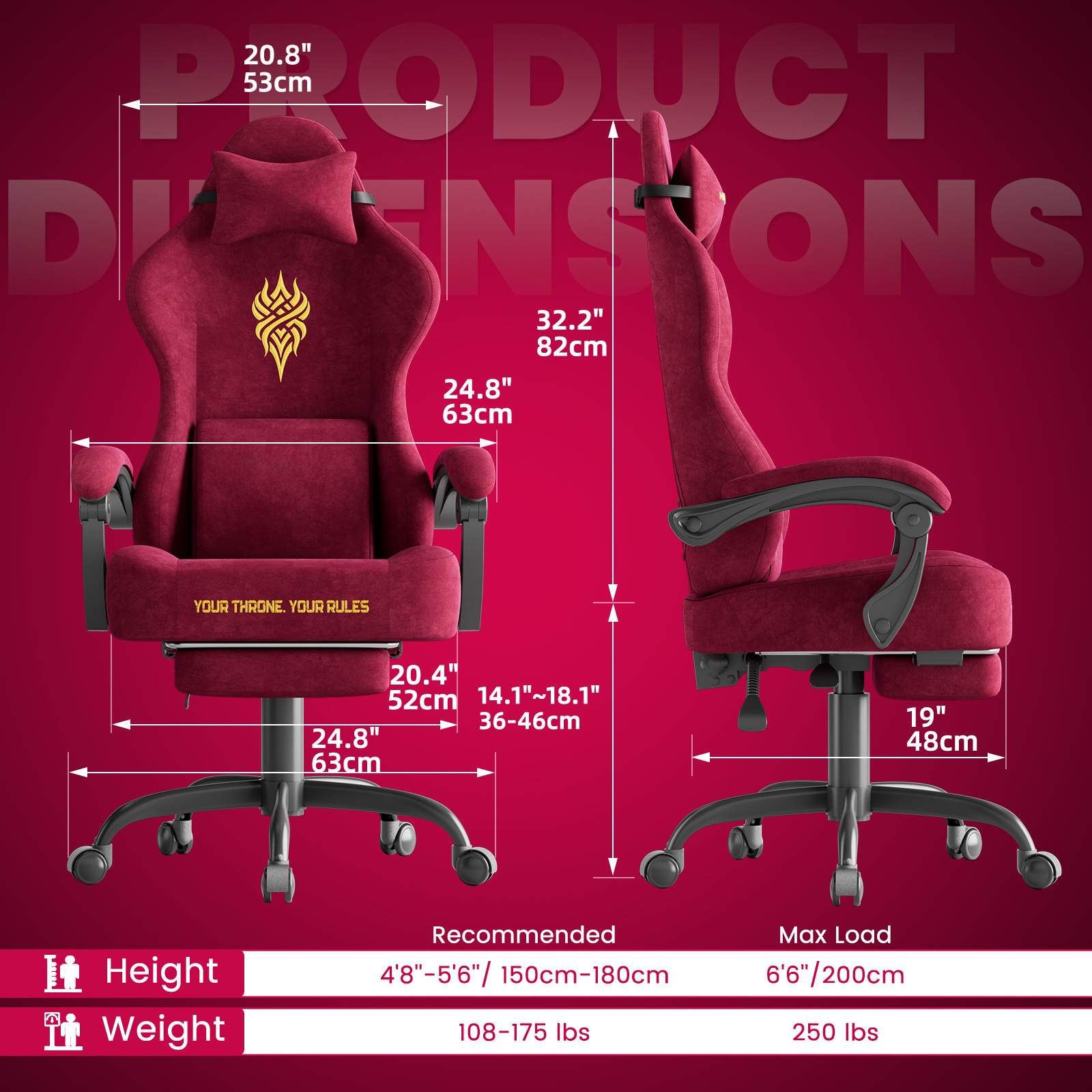 Image of Ezmbl Ergonomic Gaming Chair With Spring Padding - Office Chair And Lumbar Support, Adjustable Tilt Angle/footrest, A Gift Idea For Christmas - Thank-you Gifts
