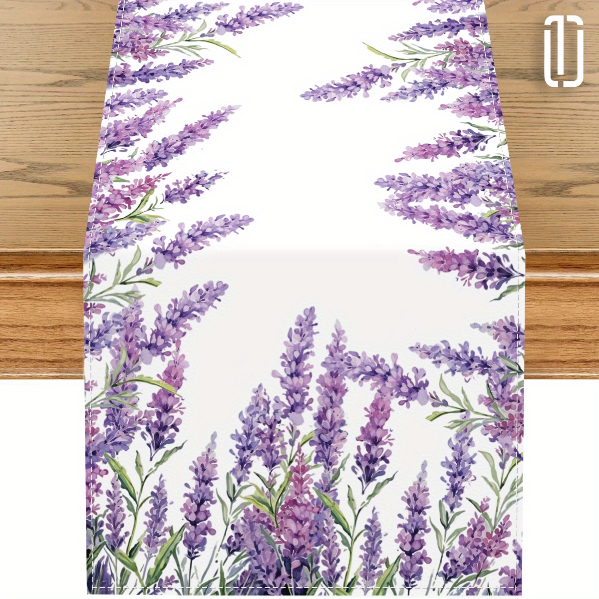 

1pc, Lavender Table Runner, Floral Dining Decor, Rustic Home Decor, Elegant Tabletop Decor, Kitchen Accessory, Party Decoration