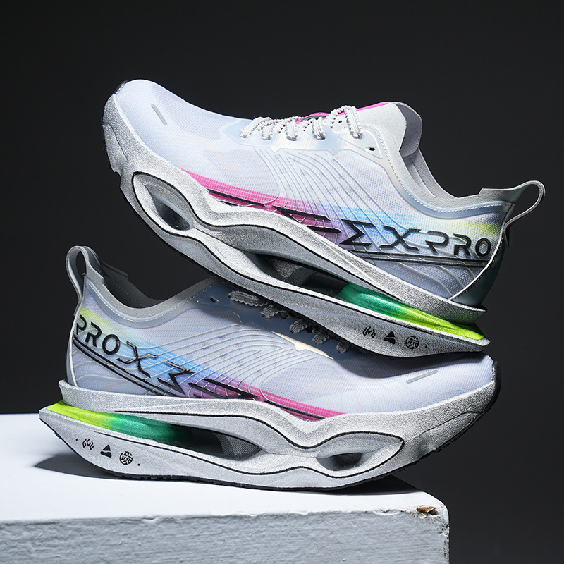 Carbon Plate Racing Running Shoes, Unisex Breathable Mesh Shock-Absorbing Running Shoes, Professional Marathon Training Athletic Shoes