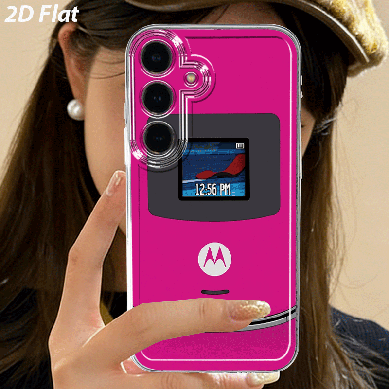 TEMU Phone Case: Vintage-style Pattern 2d Flat Phone Case, Suitable For Galaxy A05 A05s A06 A07 A12 A13 A14 A15 A16 5g A17 A21s A22 A23 A24 A25 A26