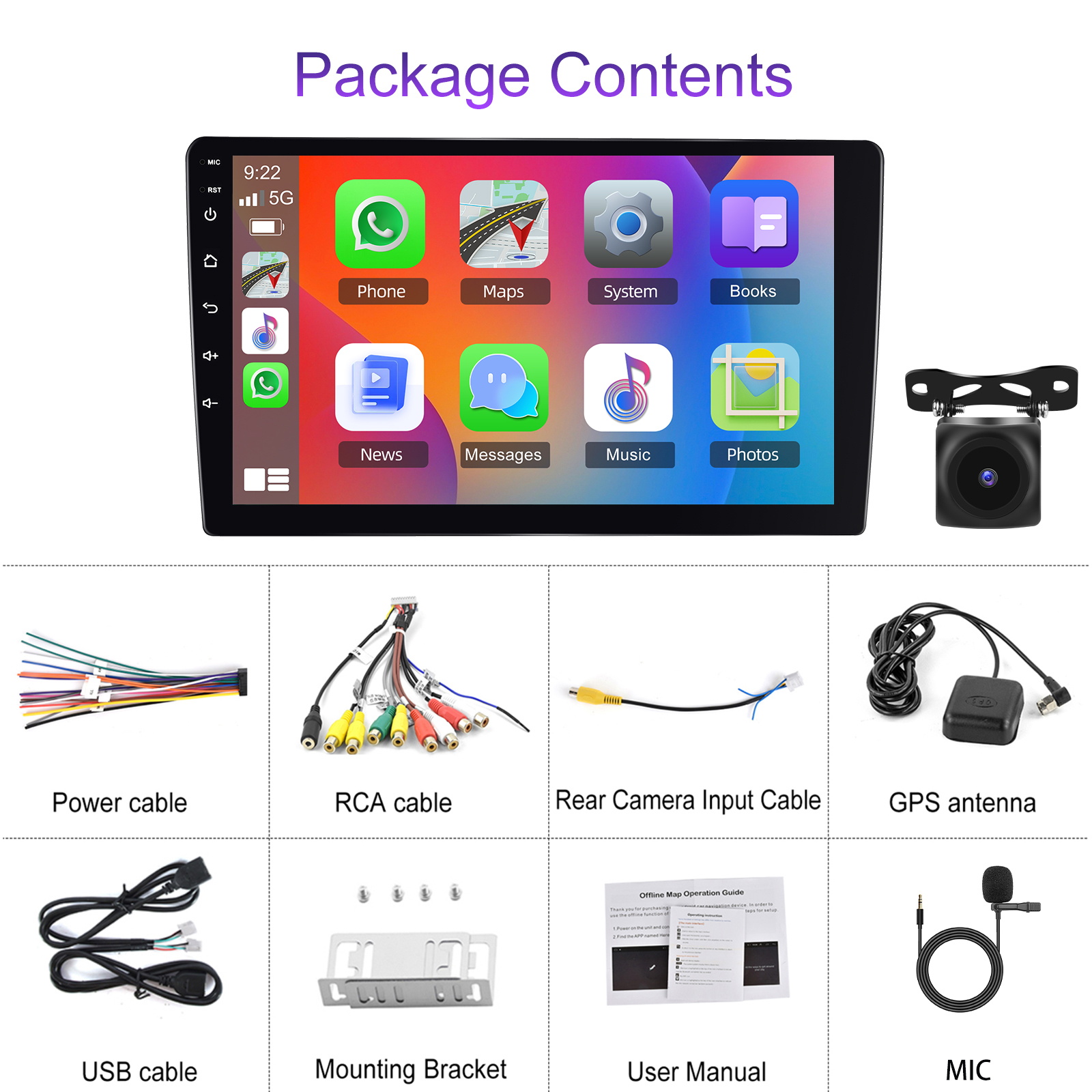 Image of [6gb+128gb] 9''hd 15 Car Stereo Radio For H 2004-2010 | & Auto/, Built-in Wifi/wireless, Double Usb, Pvc Material, Left Drive