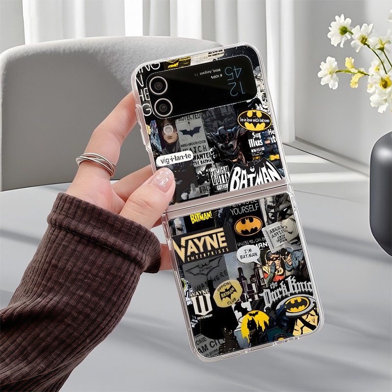 TEMU Phone Case: Warner . Batman Folding Phone Case, Suitable For For Galaxy Z Flip 7/6/5/4/3/2/fe, W 26/25/24/23/flip F711, Suitable For Moto Razr