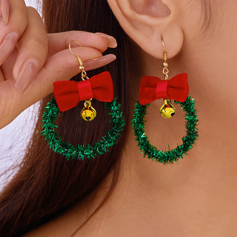 TEMU 1 di orecchini a con campana natalizia e , accessori per le orecchie con nappa, cavo e campana gialla per feste di Natale, orecchini pendenti da