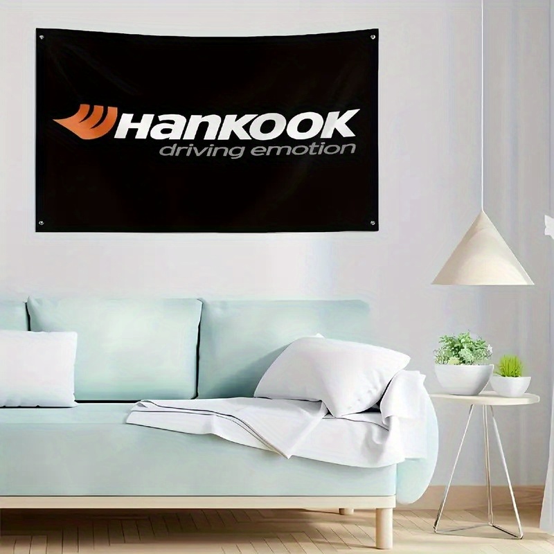 Image of 2d Door Banner 1pc H-hankooks Polyester Flag, 3x5 Ft, Multipurpose Indoor/ Outdoor Banner, Printed Car Flags For Room, Garage Decor, Garden, For Man Cave - No Electricity Needed