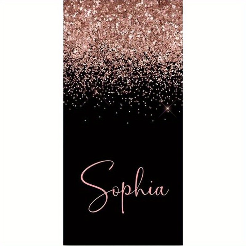 TEMU Customized Name Beach Towel Gifts, Rose Personalized Beach Towels, Custom Name Bath Towels, Tailored Pool Towels, Birthday Vacation Presents,