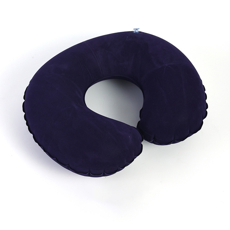 Image of 1pc Inflatable Pillow Travel Neck Pillow Portable Round Pillow Cushion