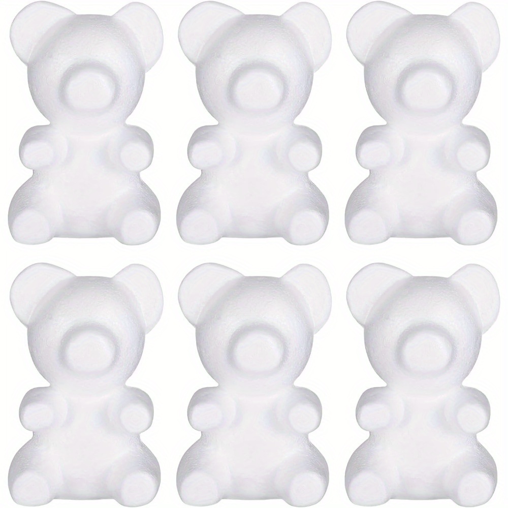 

6pcs Cuddly White Foam , , Arrangements & Crafts - Ideal For Wedding Favors And Valentine's Day Gifts