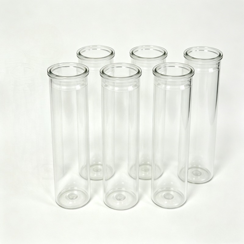 Image of Set Of 6 Shatterproof Transparent Plastic Cylindrical Vases - Thickened Bohemian Style Party Decorations, Suitable For Festivals, Weddings, Birthdays, Parties