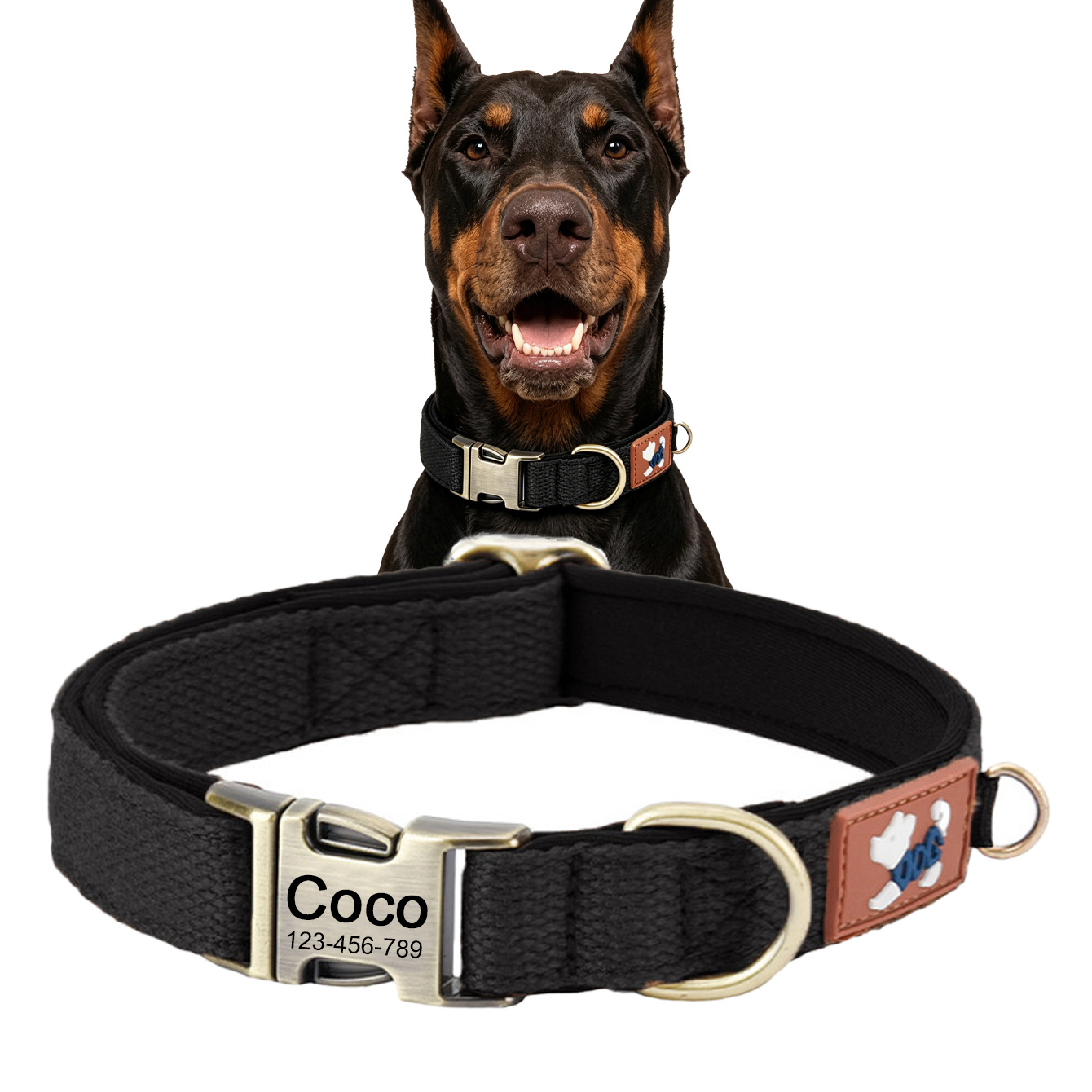 Vintage-Style Dog Collar, Wear-Resistant and Durable