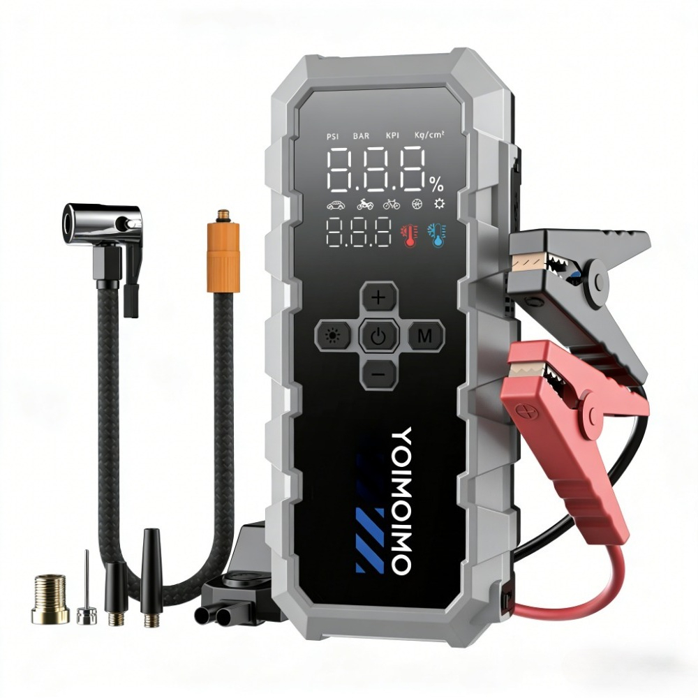 TEMU 15000a Car Starter With Air Compressor, Cordless Tire Inflator, Battery Booster, And Led Flashlight, Suitable For All Gasoline Or Vehicles Up To