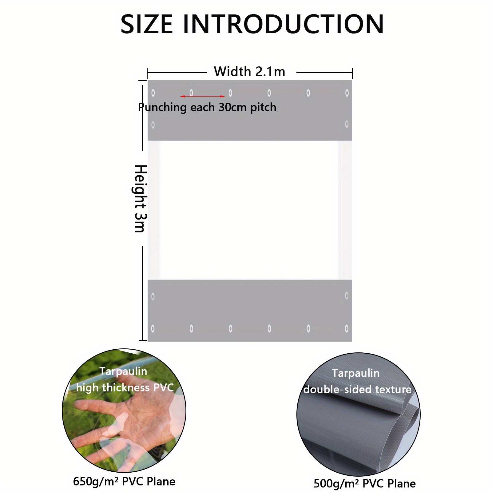 TEMU Lona de PVC impermeable de resistencia Topchances con diseño de patchwork y ojales metálicos espaciados cm. Duradera, fácil de instalar y