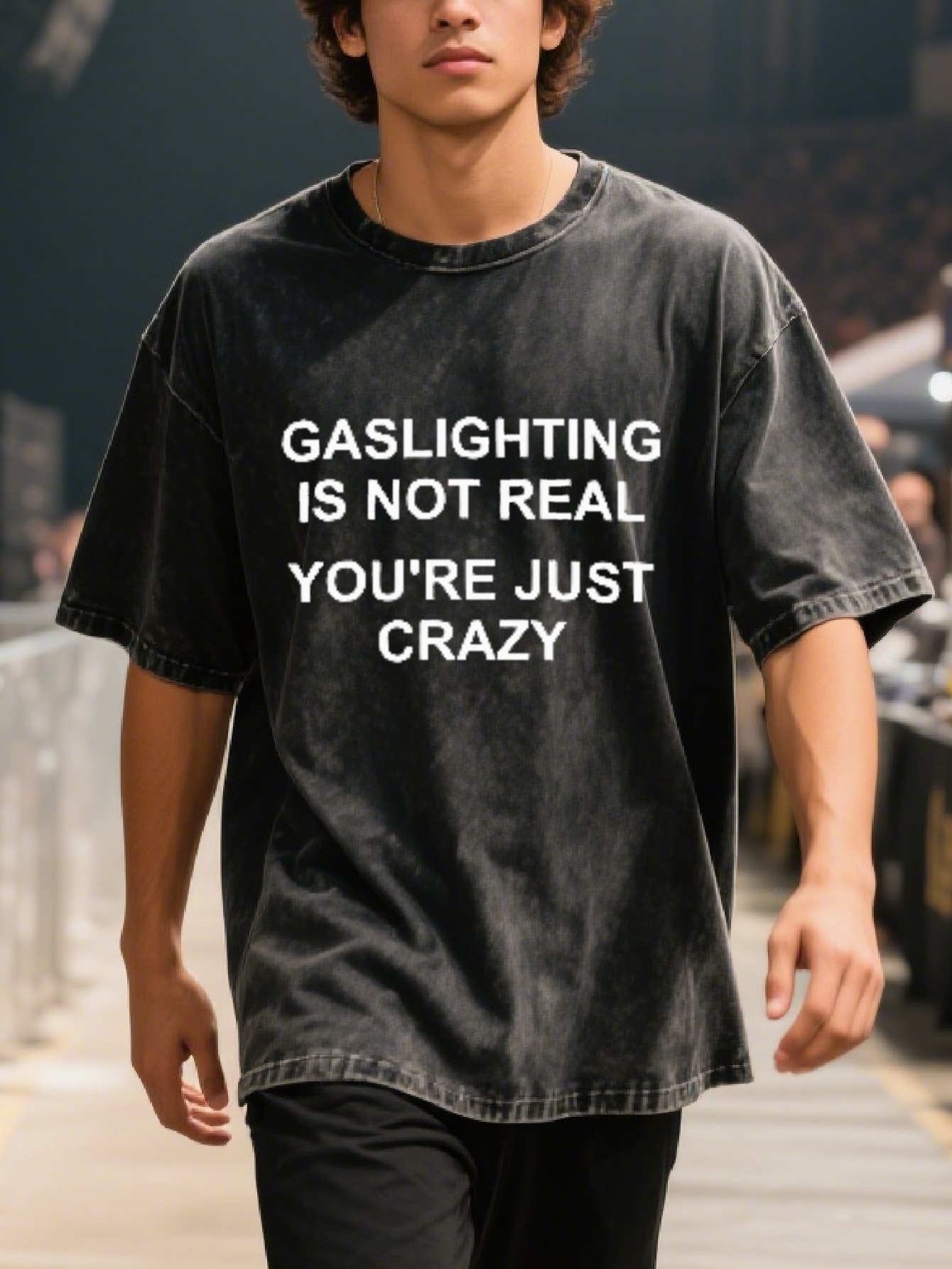 Funny Sarcastic T-Shirt - 'Gaslighting Is Not Real You're Just Crazy' Unisex Tee, 100% Cotton, Multiple Sizes