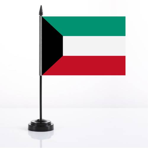 kuwait desk flag small office flags for kuwaitis miniature desktop flag featuring an 11 42 solid black pole and base classroom and office meeting desk decoration