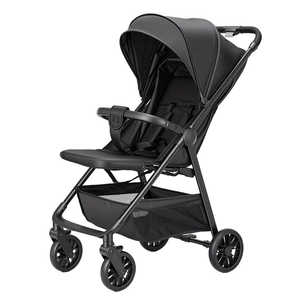 E-shop Baby Kinderwagen für Kleinkinder mit Liegesitz, ultrakompakter Kinderwagen mit großem Aufbewahrungskorb, Schirm, für Reise-Kinderwagen