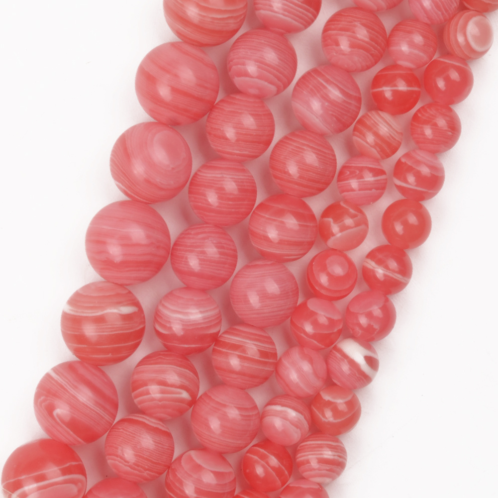 

Asvrai U Red Rhodochrosite & Turquoise Beads, 4/6/8/10/12mm - Ideal For Making, Women's Bracelets, Earrings, Necklaces - Vibrant Pink & , Natural Supplies, Jewelry Making Supplies