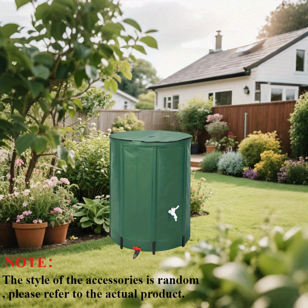 Image of Oversized Garden Rainwater Harvesting Bucket, 200 - Green, Rainwater Storage Solution, Suitable For Gardening And Outdoor Use, Rugged Design, Perfect For Backyard Use