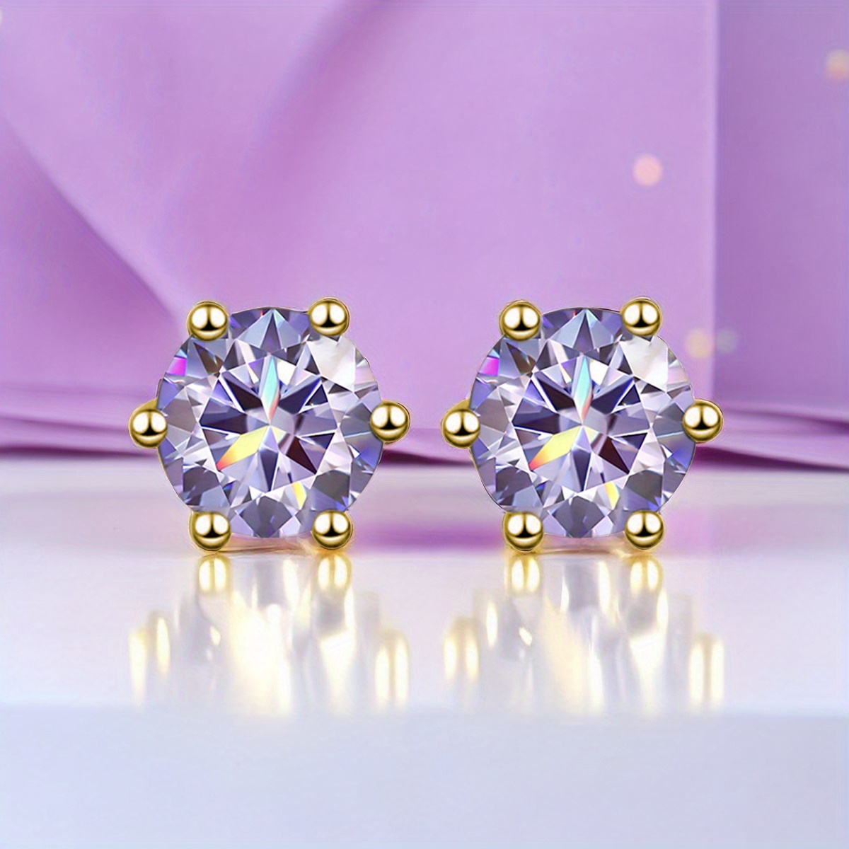 Exquisite S925 Sterling Silver Moissanite Earrings, Ideal Gift