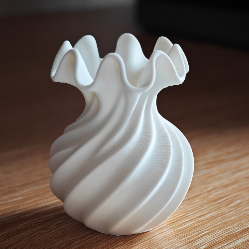 Image of 3d Printed Wavy Vase, Edge Decorative Vase, Easy Container, Suitable For Home Dining Table, Bedroom, Living Room Decor, Elegant Desktop Centerpiece, Perfect Gift For Weddings, Housewarming