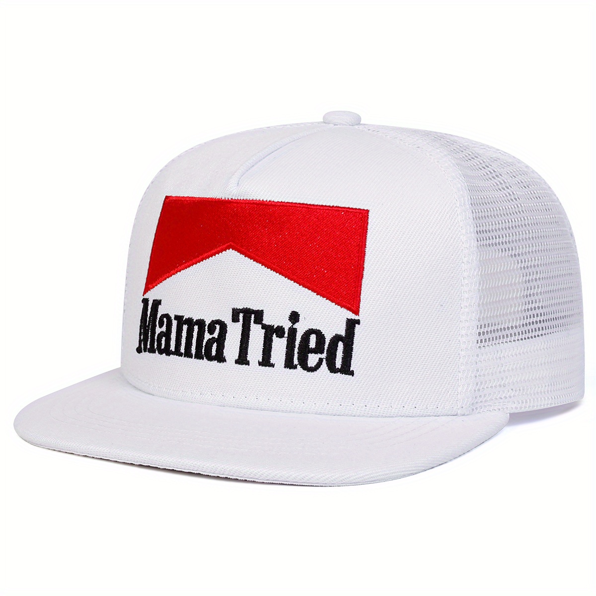 TEMU 1pc Men's Baseball Cap - Adjustable Mesh Trucker Hat With Logo, Lightweight & Breathable For Outdoor Activities, Travel, And Casual Wear, Travel