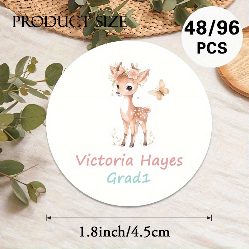 TEMU 48/96pcs Adesivi Personalizzati per Laurea - Etichette con di & , Carta Qualit� per Decorazioni Diploma, Ricordi Feste di Laurea, Artigianato ,