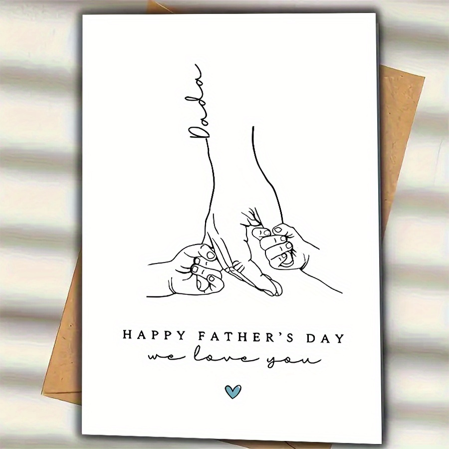 TEMU Father's Day Card - "happy Father's Day You" With Boxing Illustration, Multi-colored Paper Greeting Card Suitable For Dad, Spring Birthday And