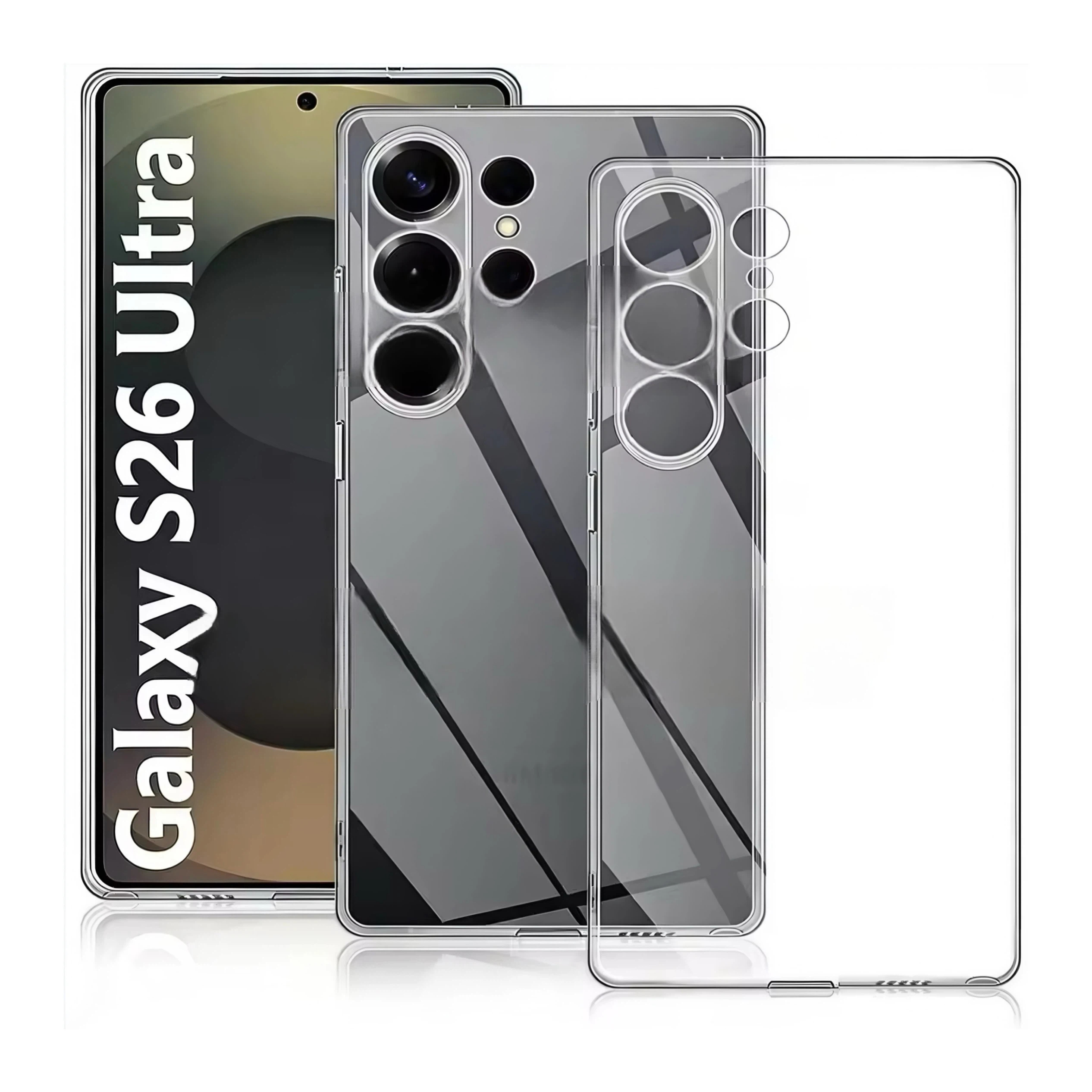 E-shop Handyhülle: Transparent + TPE Handycover, für for Samsung Galaxy S26 Ultra Galaxy S26 Plus Galaxy S26 Edge Galaxy S26, Stoßfest -Vergilbung