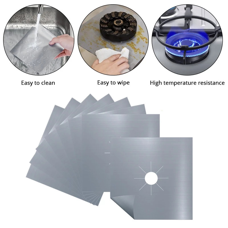 2 4 pack fiberglass stove top protector covers non stick reusable waterproof smooth easy to   no electricity needed kitchen gas stove liner mat pad details 1