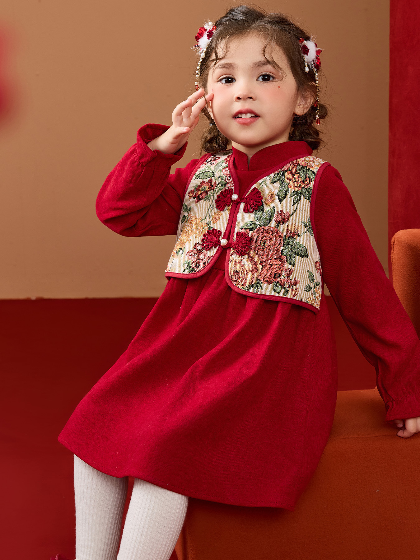 girls winter thickened embellished dress stand - Temu Bahrain