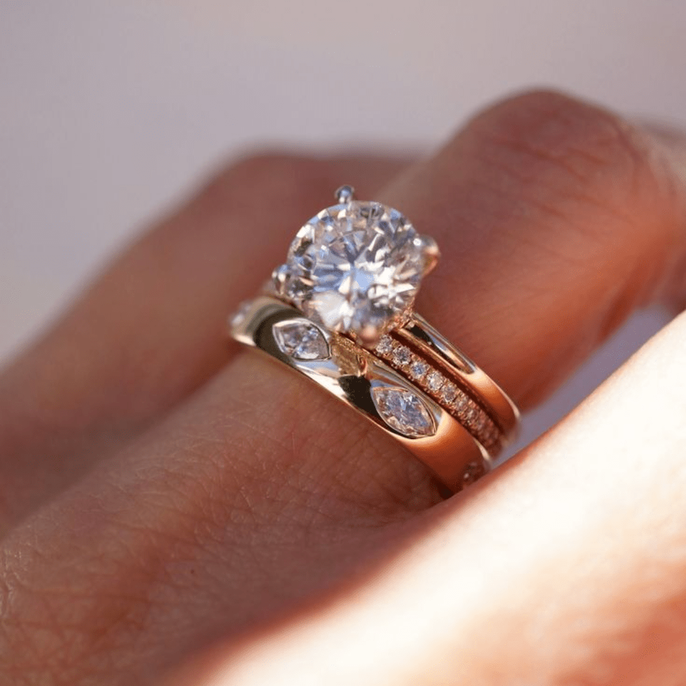TEMU 3pcs Women's Engagement Ring Set Luxurious Stylish Complete Cubic Zirconia Decorative Rings Suitable For Women' Wear Engagement Wedding