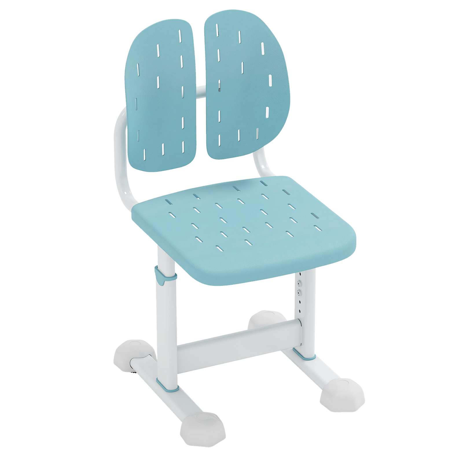 Image of Height-adjustable Desk Chair | Children Study Chair With Support And Breathable Seat, Heavy Duty Metal Frame, Blue - Goflame
