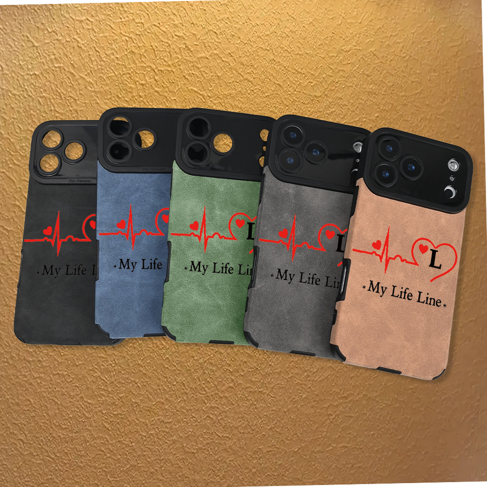 artikel foto telefoonhoesje - een telefoonhoesje met een hartvormig ekg-ontwerp met de  . het is  ,   tegelijkertijd verfijnd, perfect voor mensen die vaak hun telefoon vallen. het biedt een antislip grip en sterke valbescherming.