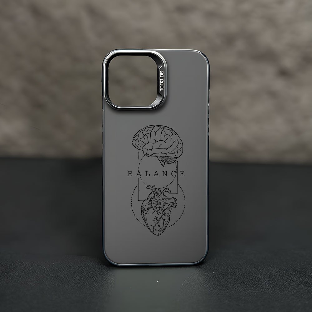 TEMU Phone Case - Stylish And Featuring And Heart Balance Pattern, This New Anti-slip Phone Case With Large Holes Is Unique And Trendy