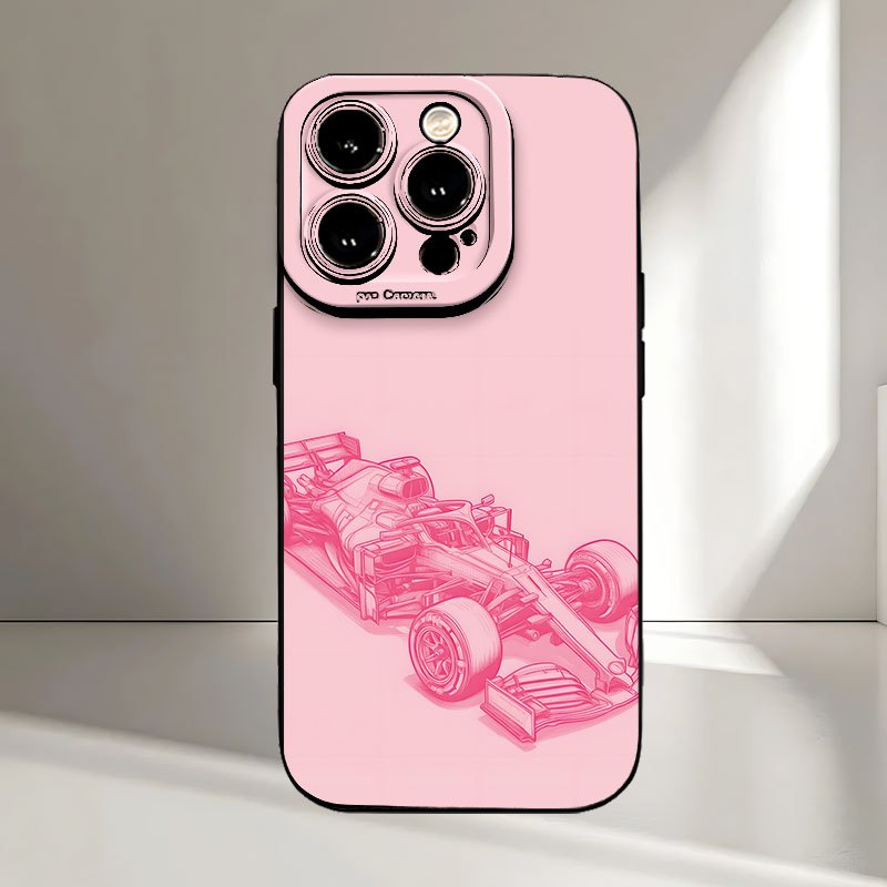 TEMU Matte Phone Case With A Pink And Uv Printing, Offering 360-degree Protection For Models Including 16, 11, 12, 13, 14, 15 Pro Max, Xr, X/xs, 7, 8