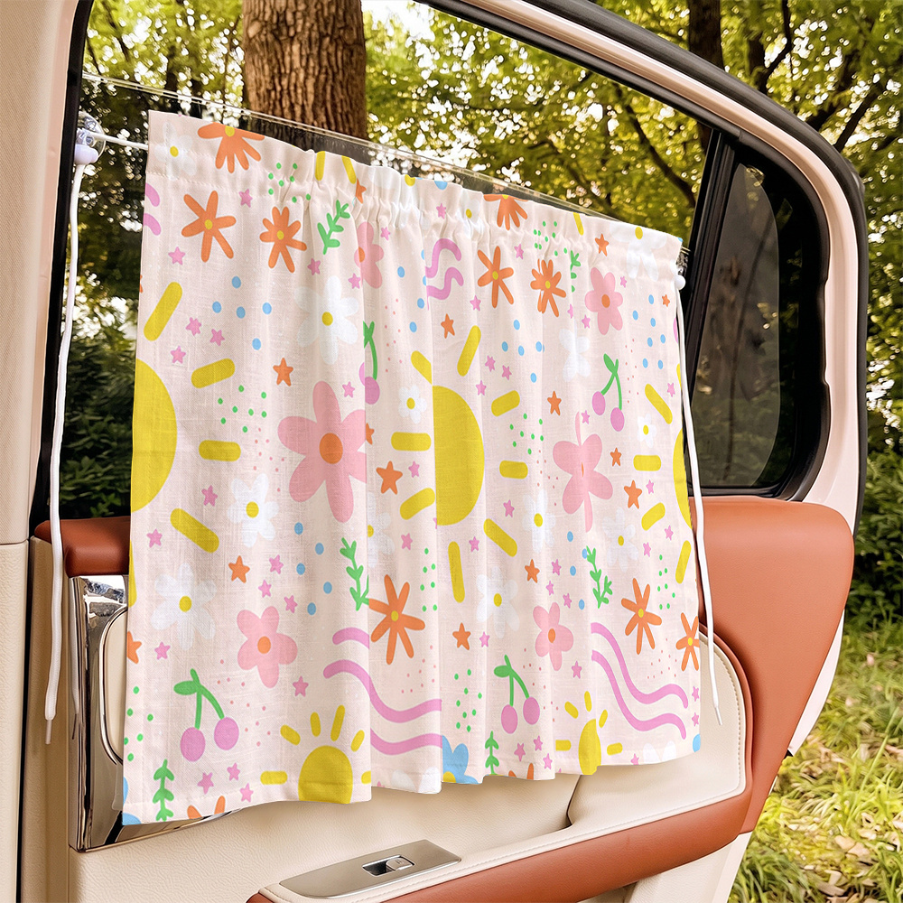 TEMU Parasole per auto 1 pz, Parasole regolabile per auto con stampa solare , laterale per finestrino interno auto con , Eccellente protezione solare
