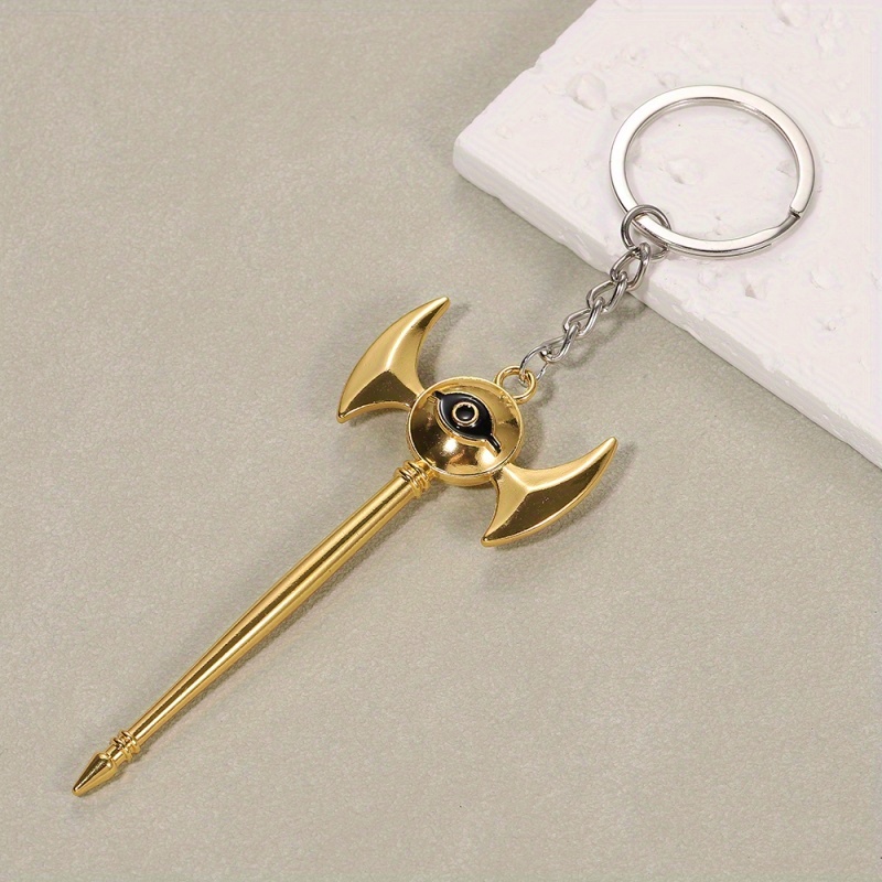Image of 1pc Personalized Fashion Metal Keychain Trendy Unique Backpack Pendant Car Key Pendant Suitable For , Holiday Gifts, Valentine's Day, Graduation Ceremony, Father's Day, Christmas