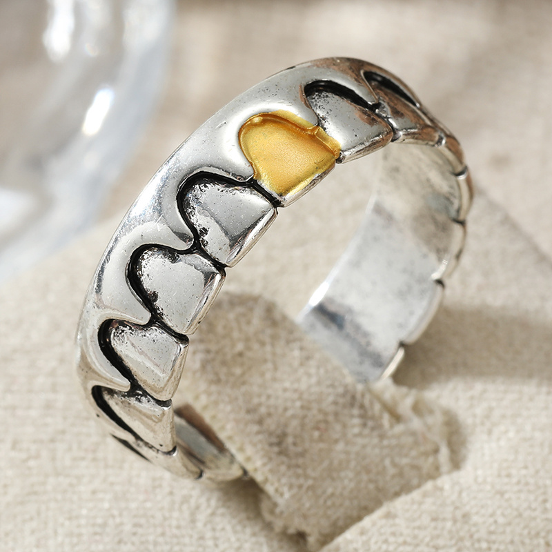 Ladies' Vintage Patchwork Ring, Personalized Design for Daily Wear
