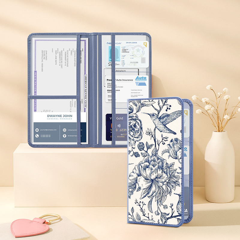 TEMU 1pc Car Document Holder, Wallet Organizer, Magnetic Closure, Durable License, Vehicle Registration And Credit Card Folder, Men' Registration And