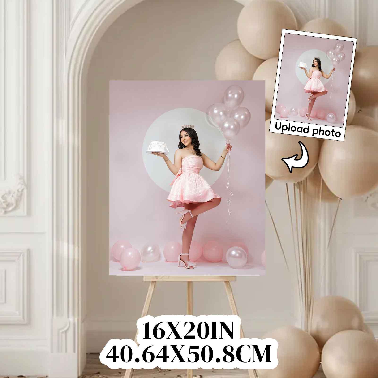 TEMU 1pc, Customizable Photo Entrance Welcome Display Sign, Photo Customization, 3 Sizes, Holiday Welcome Sign Atmosphere Decoration Sign, Pvc Board